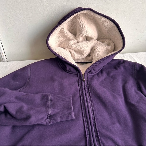 Eddie Bauer Purple Plum Fleece Lined Hooded Jacket - Picture 5 of 13
